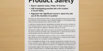 HSE warns of safety risks after Swindon explosion linked to printing machines
