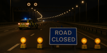 M62 eastbound closure following overnight accident