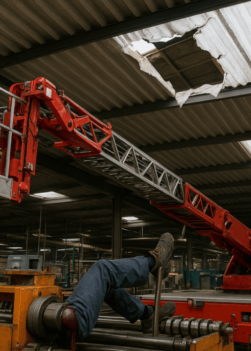 Man injured after falling through fragile rooflight at Keighley factory