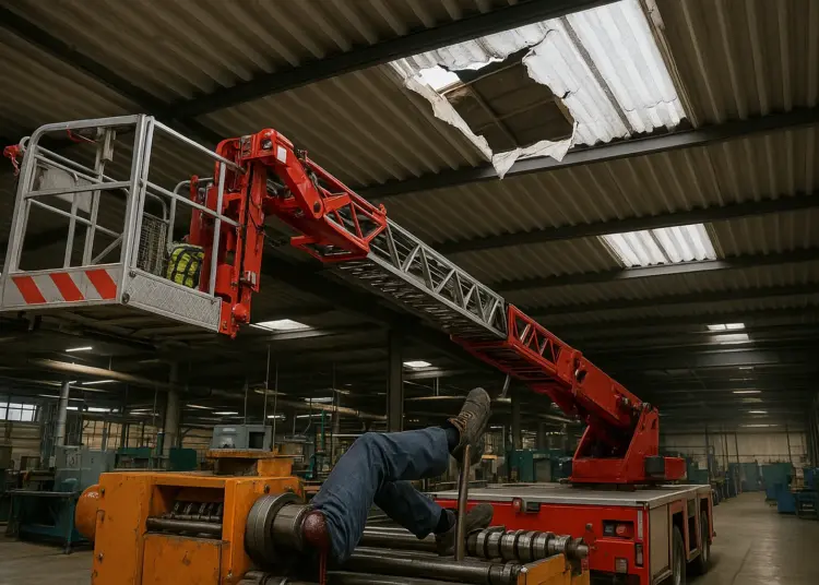 Man injured after falling through fragile rooflight at Keighley factory