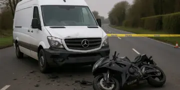 Motorcyclist dies in early morning collision with van