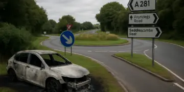 Tragic accident occurs at Poynings roundabout