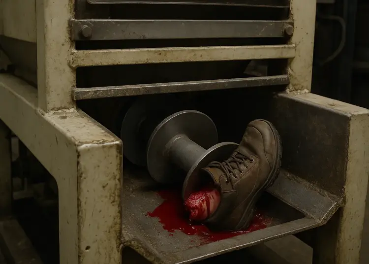 Yorkshire manufacturer fined after worker loses foot to unguarded machinery