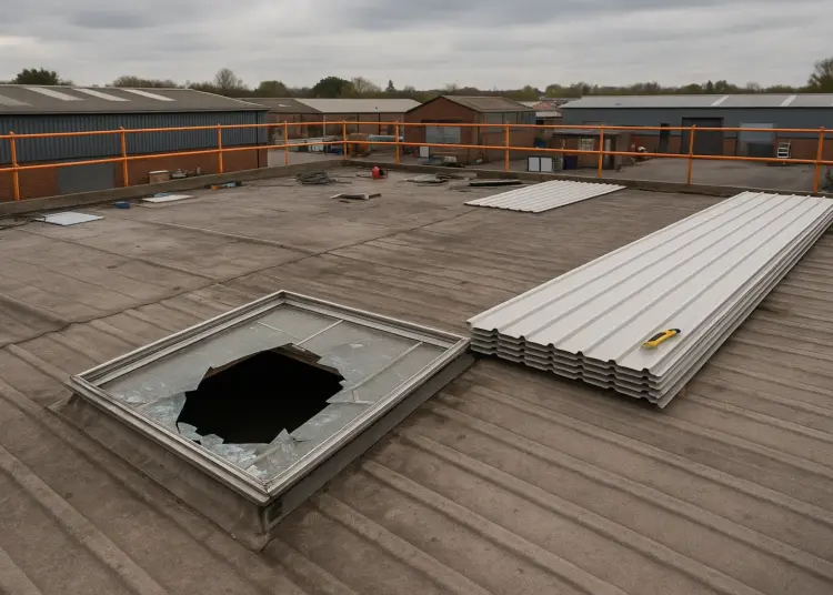 Construction firm fined after worker falls through skylight during rush to repair roof