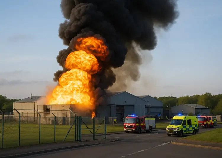 Explosion reported at UK military supplies plant raises emergency response