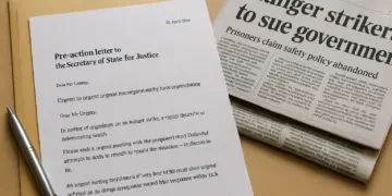 Hunger strikers take legal action against government over prison safety concerns