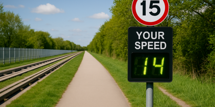 Speed signs introduced to enforce 15mph limit on Cambridge busway maintenance track