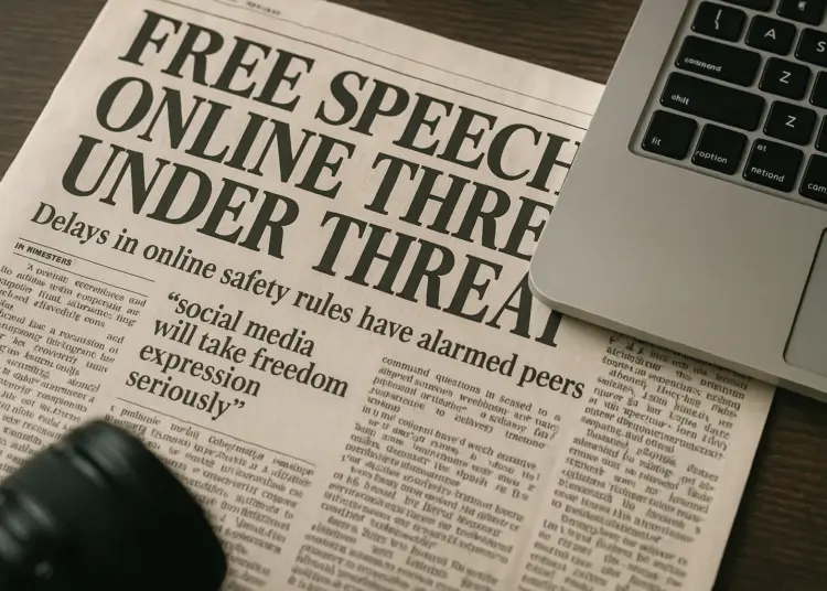 Peers warn of free speech risks from online safety delays