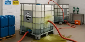 Manufacturer fined after worker suffers serious burns from corrosive substance