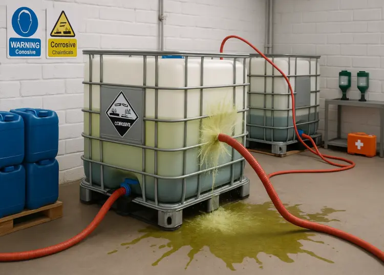 Manufacturer fined after worker suffers serious burns from corrosive substance