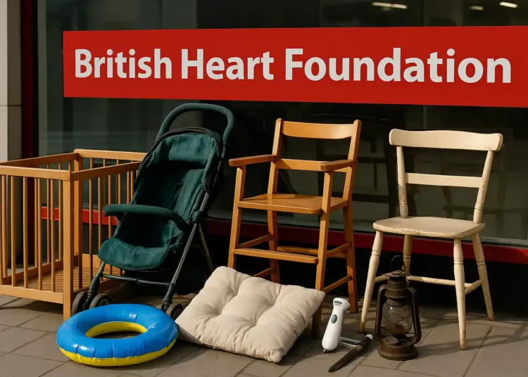 British Heart Foundation highlights prohibited items for charity donations