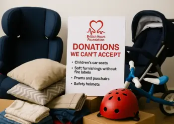 British Heart Foundation lists banned donation items for spring clearance