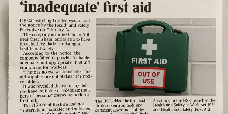 Ely car valeting firm served notice for health and safety violations