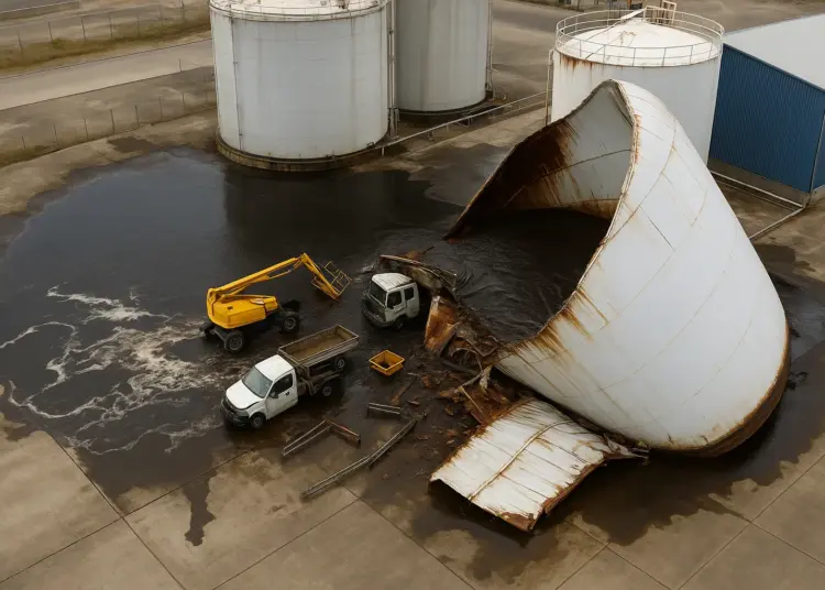 Company fined after 700-tonne tank collapse leaves worker seriously injured