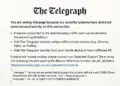 Security measures block access to The Telegraph website