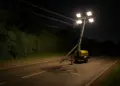 Tree surgeon suffers life-threatening injuries after electric shock from powerline