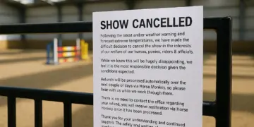 Aintree equestrian centre cancels show amid weather warnings