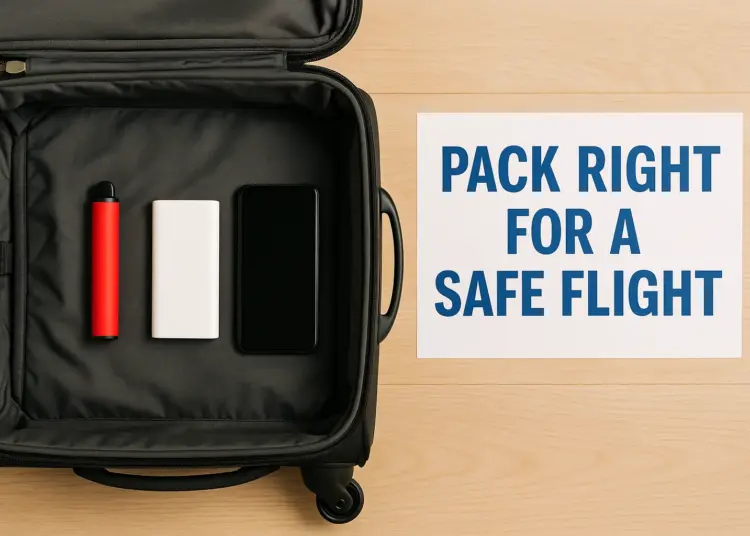 CAA warns travellers to pack electronics correctly for safe flights