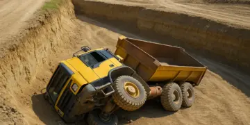 Construction joint venture fined after truck falls from excavation ramp injuring driver