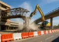 Demolition of link bridge at Anglia Square sparks dust concerns