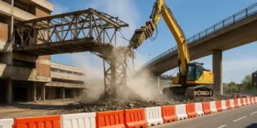 Demolition of link bridge at Anglia Square sparks dust concerns