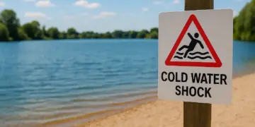 Heatwave health warning as cold water shock risks rise
