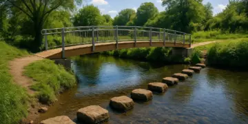 Council replaces river stepping stones with footbridge over safety concerns