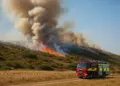Fire continues to burn in South Wales as emergency services battle blaze