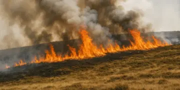 Fireworks spark major wildfire near Dovestone reservoir