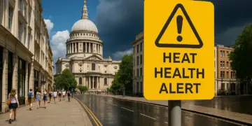 Heat health alerts issued across UK as rain forecast arrives