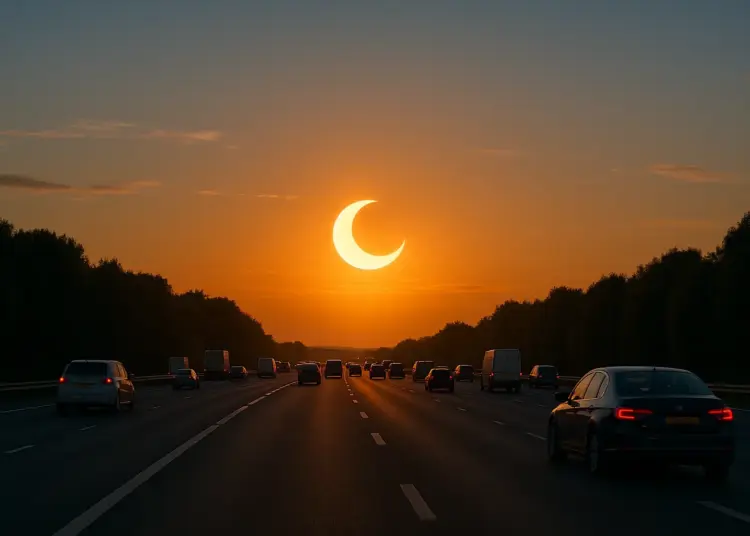 Drivers warned to avoid roads during Wednesday's solar eclipse
