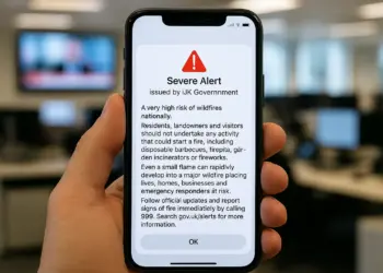 Emergency alert warns of high wildfire risk in England and Wales
