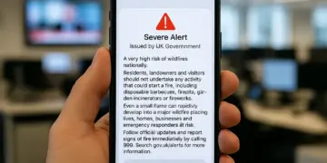 Emergency alert warns of high wildfire risk in England and Wales