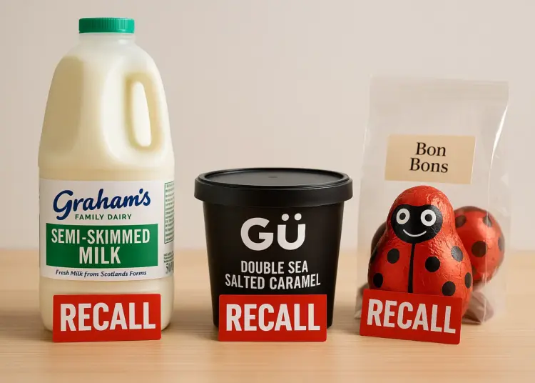Food safety alerts issued for chocolate, milk and dessert recalls in UK