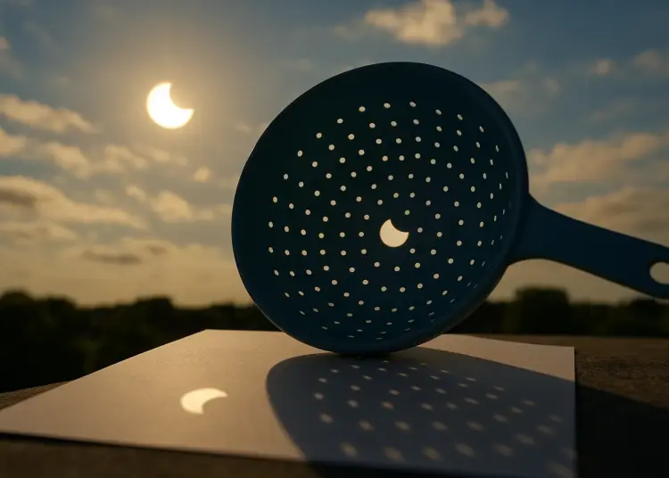 Government warns Britons to use colanders for safe solar eclipse viewing