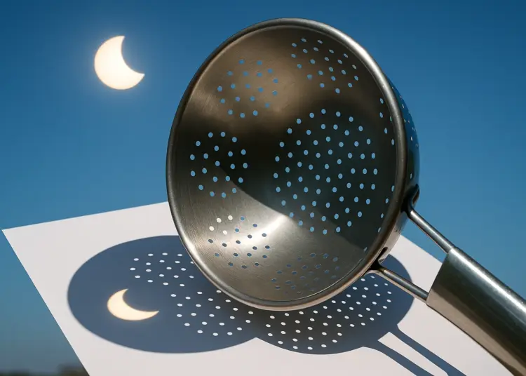 Government warns Britons to use colanders for safe viewing of solar eclipse