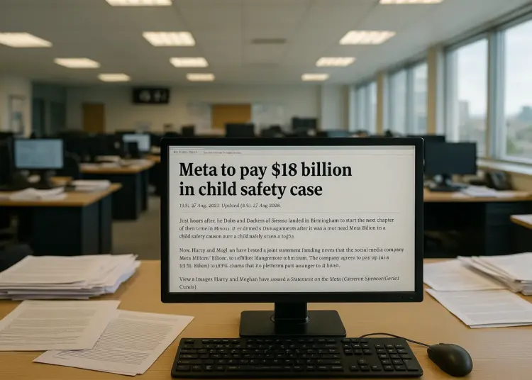 Harry and Meghan issue statement on Meta child safety settlement upon arrival in UK