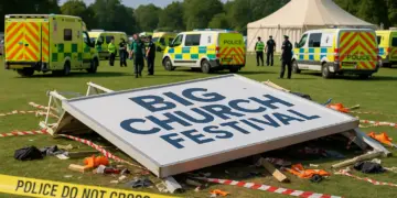 Tragedy at Big Church Festival as sign collapses, killing man and injuring others