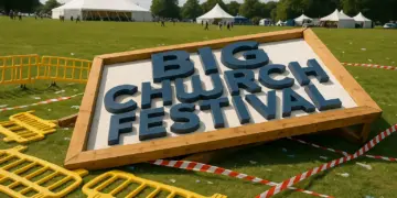 Tragedy strikes Big Church Festival as man dies from falling sign