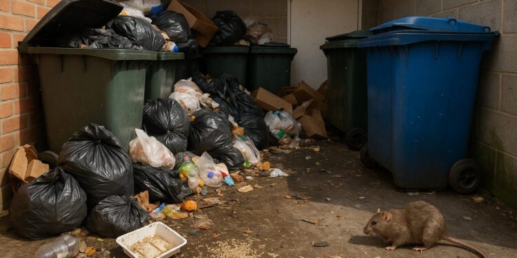 Overflowing bins attract pests and frustration in Swindon flats