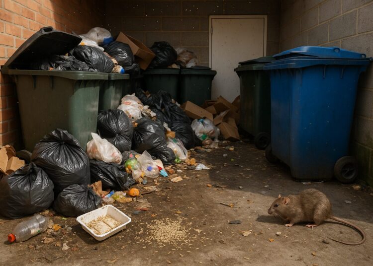 Overflowing bins attract pests and frustration in Swindon flats