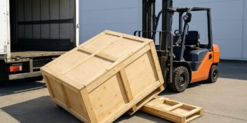 Worker injured as crate falls from forklift due to poor safety measures