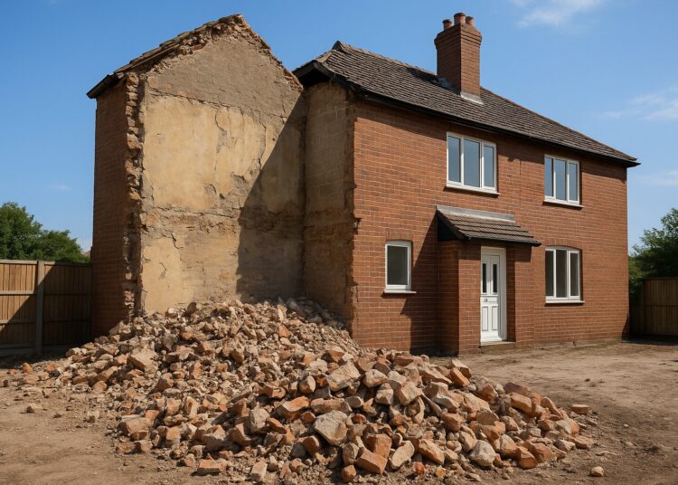 Home demolition leaves neighbour's property in disarray